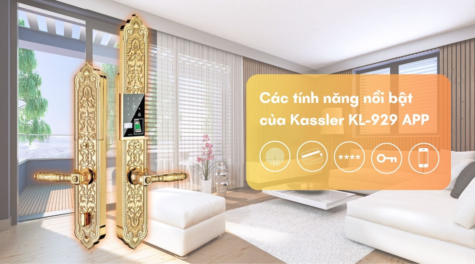 Phương thức mở khóa và dung lượng lưu trữ của khóa đại sảnh Kassler KL-929 APP